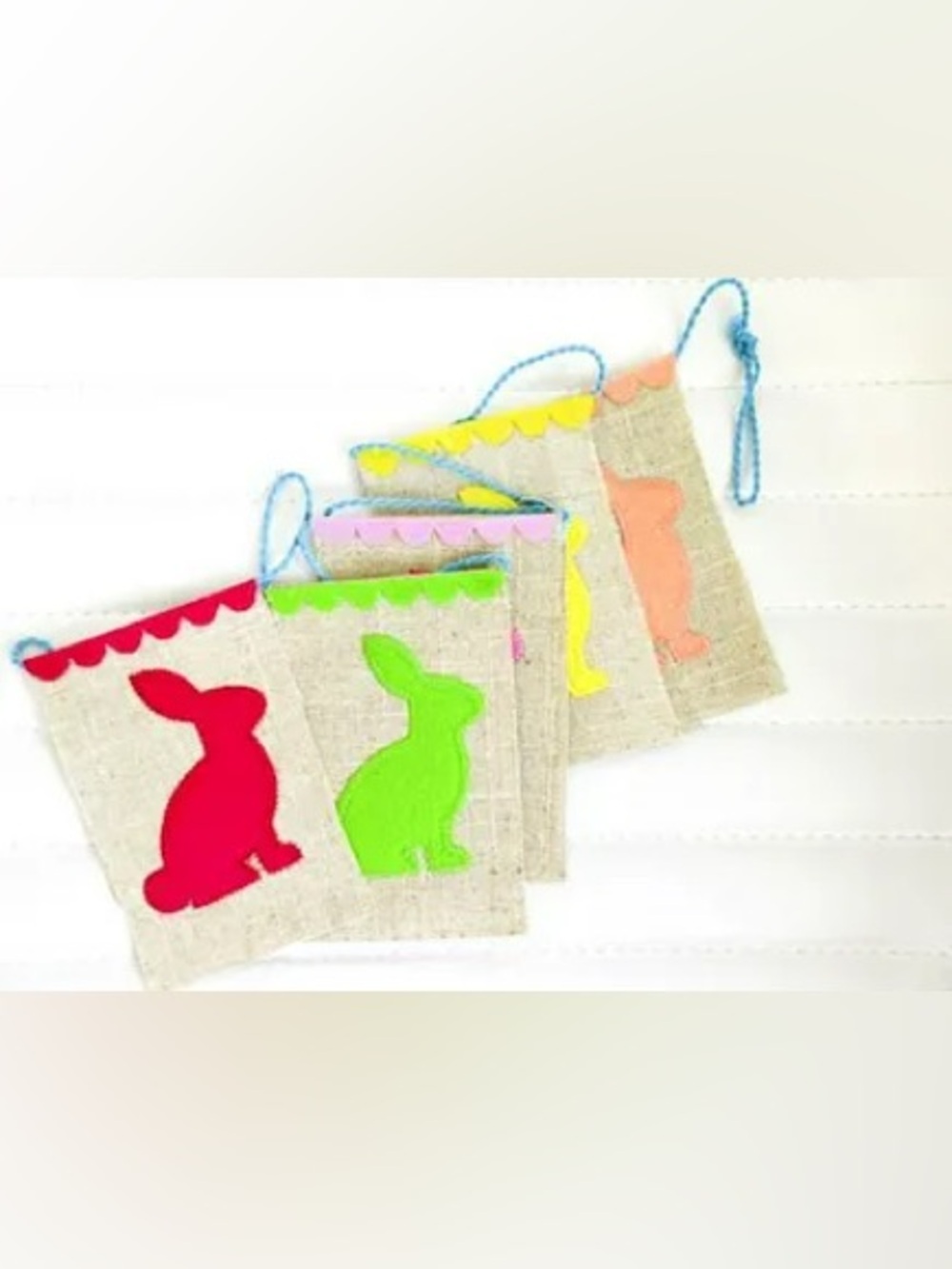 Easter Bunny Burlap Banner - Multicolor - 4.5 ft